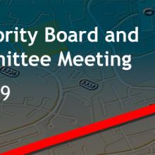 Digital map announcing the August 15, 2019 Board and Finance Committee meeting to approve the FirstNet Authority’s budget